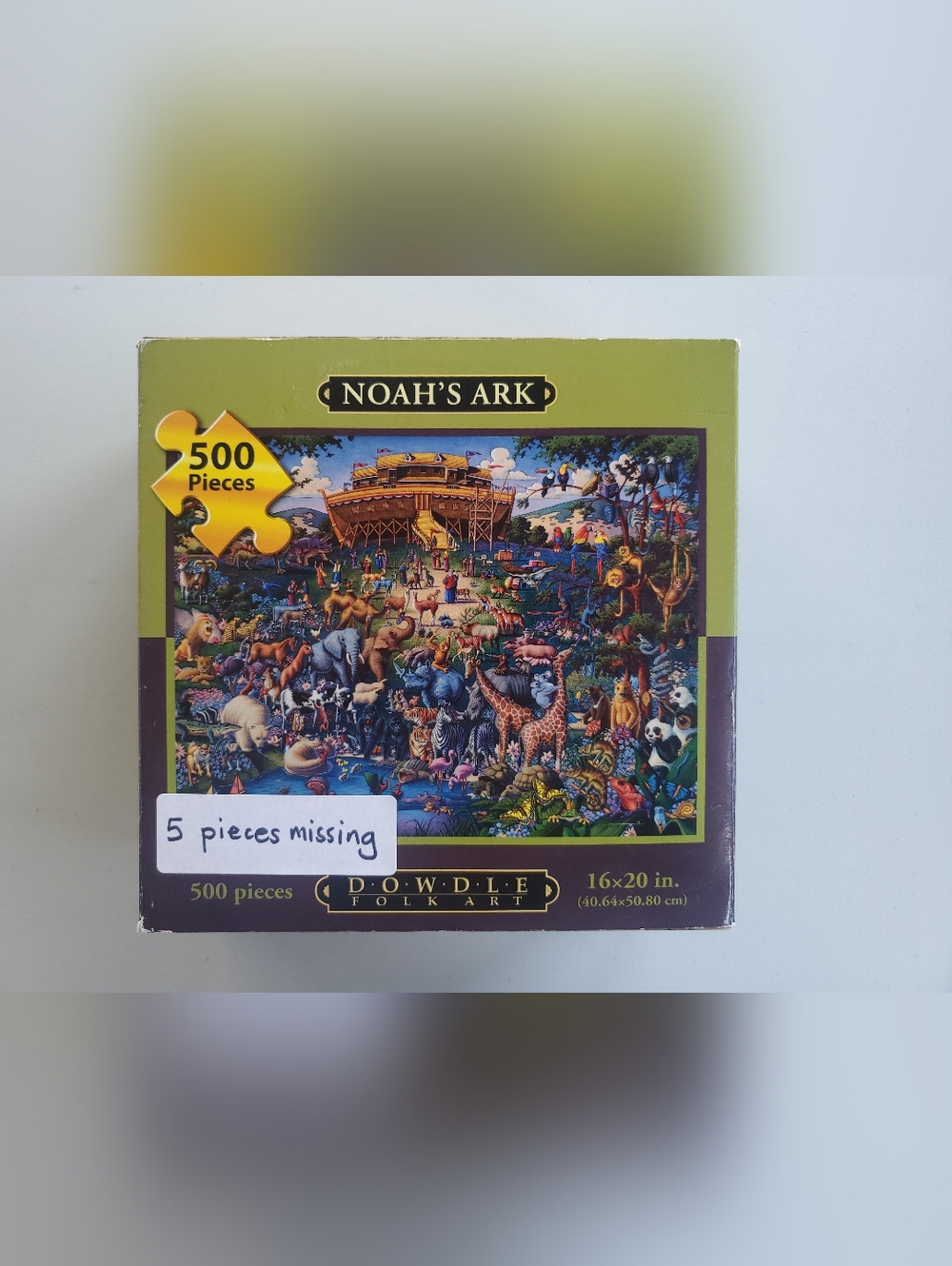 Dowdle 500-piece Puzzle | Noah's Ark (Incomplete)